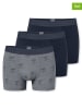 Schiesser 3er-Set: Boxershorts in Dunkelblau/ Grau