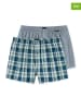 Schiesser 2er-Set: Boxershorts in Hellblau/ Dunkelblau
