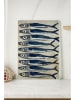 Violeta Home Snijplank beige/blauw - (L)40 x (B)30 cm