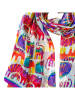 LA CHIQUITA Seiden-Schal "Catsy" in Bunt - (L)170 x (B)85 cm