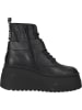Steve Madden Skórzane botki w kolorze czarnym na koturnie