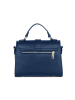 Mia Tomazzi Leren handtas "Diomede" donkerblauw - (B)24 x (H)20 x (D)12 cm