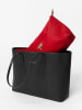 Mia Tomazzi Leder-Schultertasche "Bassini" in Schwarz - (B)39 x (H)29 x (T)14 cm