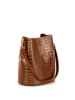 Mia Tomazzi Leren schoudertas lichtblauw - (B)28 x (H)26 x (D)10 cm