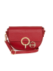 Mia Tomazzi Leder-Umhängetasche "Azario" in Rot - (B)19 x (H)13 x (T)6 cm