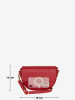 Mia Tomazzi Leder-Umhängetasche "Azario" in Rot - (B)19 x (H)13 x (T)6 cm