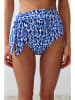 trendyol Bikini-Hose in Blau/ Weiß