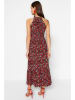 trendyol Kleid in Rot/ Schwarz