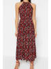 trendyol Kleid in Rot/ Schwarz