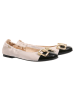 Högl Leder-Ballerinas in Rosa/ Schwarz