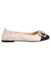 Högl Leder-Ballerinas in Rosa/ Schwarz