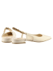 Högl Leder-Slingballerinas in Creme