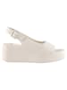Högl Leder-Keilsandaletten in Creme