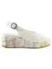 Högl Leren sleehaksandalen crème