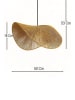 ABERTO DESIGN Hängeleuchte in Beige - (H)53 x Ø 50 cm