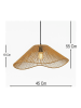 ABERTO DESIGN Lampa wisząca w kolorze beżowym - wys. 55 x Ø 45 cm