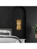 ABERTO DESIGN Wandleuchte in Gold - (B)17 x (H)48 cm