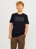 JACK & JONES Junior Koszulka "Corp" w kolorze czarnym