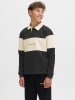 JACK & JONES Junior Koszulka polo "Bro" w kolorze czarno-beżowym