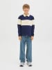 JACK & JONES Junior Koszulka polo "Bro" w kolorze granatowo-kremowym