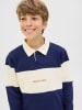 JACK & JONES Junior Koszulka polo "Bro" w kolorze granatowo-kremowym