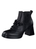 Paul Green Leder-Stiefeletten in Schwarz