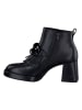 Paul Green Leder-Stiefeletten in Schwarz