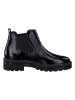 Paul Green Leder-Chelsea-Boots in Schwarz
