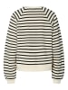 Pieces Sweatshirt "Greta" zwart/crème