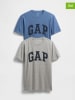 GAP 2er-Set: Shirts in Blau/ Grau