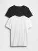 GAP 2er-Set: Shirts in Schwarz/ Weiß