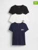 GAP 3er-Set: Shirts in Dunkelblau/ Weiß/ Schwarz
