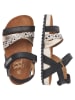 Vingino Leren sandalen "Vienna" zwart/goudkleurig