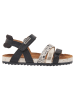 Vingino Leren sandalen "Vienna" zwart/goudkleurig