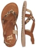 Vingino Leren teensandalen "Coco" lichtbruin