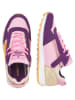 Vingino Leren sneakers "Rosetta" paars/lichtroze/goudkleurig