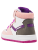 Vingino Leren sneakers "Senne" lichtroze/wit/kaki
