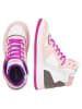 Vingino Leren sneakers "Senne" lichtroze/wit/kaki