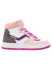 Vingino Skórzane sneakersy "Senne" w kolorze jasnoróżowo-biało-oliwkowym