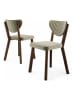 Evila 4-delige set: eetkamerstoelen "Arfe" crème - (B)45 x (H)86 x (D)46 cm