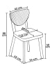 Evila 4-delige set: eetkamerstoelen "Arfe" crème - (B)45 x (H)86 x (D)46 cm