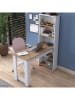 Evila Bureau wit/lichtbruin - (B)120 x (H)153,6 x (D)53,8 cm