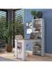 Evila Bureau wit/lichtbruin - (B)120 x (H)153,6 x (D)53,8 cm
