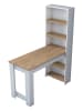 Evila Bureau wit/lichtbruin - (B)120 x (H)153,6 x (D)53,8 cm