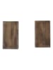 Evila 2er-Set: Blumentöpfe in Braun - (B)16 x (H)8 x (T)6 cm