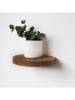 Evila 4er-Set: Wandregale in Braun - Ø 12 cm