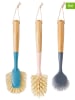 Vigar 3er-Set: Spülbürsten "Zeroline" in Blau/ Grau/ Creme - (H)27 cm