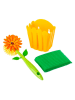 Vigar 3-delige set: afwasorganizer "Flower power" geel - (B)11 x (H)25 x (D)6,5 cm