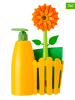 Vigar 3-delige set: afwasorganizer "Flower power" geel