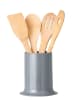 Vigar 5-delige set: kookbestek "Taula" grijs/lichtbruin